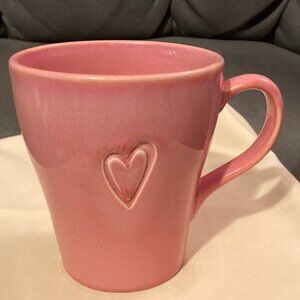 2006 Starbucks Coffee Cup/Mug Valentine's Day-Pink with Carved Heart-15oz-EUC